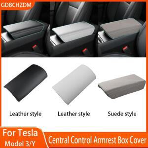 Tesla 2017-2025 모델 3 Y 암레스트 보호대 박스 커버 가죽/스웨이드 센터 콘솔 액세서리