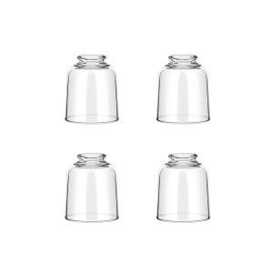 램프 YU 4팩 투명 유리 그늘막 교체용 커버, 높이 4.75인치, 직경 4인치, 핏터 2.1인치, 실린더 글로브