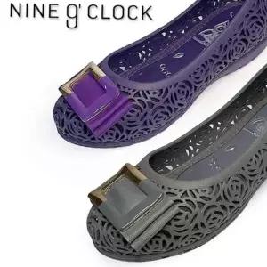 여성신발 나인어클락 부엉이 젤리 플랫슈즈 젤리슈즈 여성단화