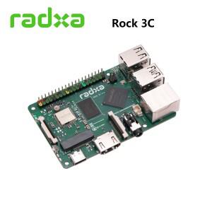 호환 Radxa ROCK 3C 개발 보드 RK3566 쿼드 코어 암 Cortex -A55 (ARMv8) 64 비트 1.6GHz 지지대 4K