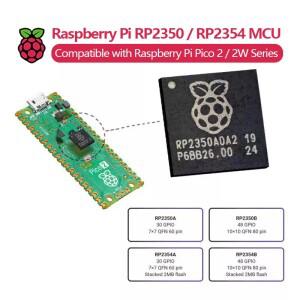 호환 라즈베리 파이 RP2350/RP2354 칩 마이크로컨트롤러  Pico 2/2W와 호환 가능