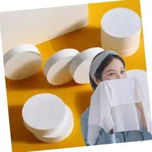 휴대용 압축 원형 티슈 개별 포장 일회용 세안 타월 여행 캠핑 위생 물티슈