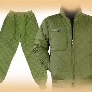 방한복 깔깔이 누빔 솜바지 겨울점퍼 포켓 작업복  방한바지 세트 패딩점퍼 카키