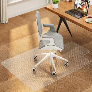 입술이 달린 카펫용 사무용 의자 매트 40인치 x 50인치 투명 플라스틱 헤비 듀티 책상 바닥 보호대 롤링