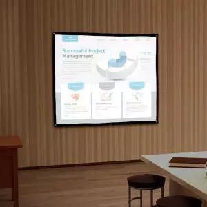 홈시어터 이동형 빔프로젝터 스크린(120x90cm) 휴대용스크린 빔스크린