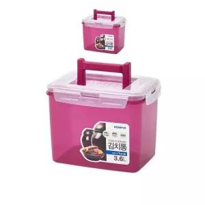 배추 1포기를 보관해 먹기 좋은 3.6L 김치통 X 2통