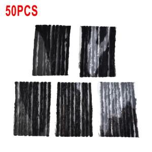 50pcs 3.5X100mm 자동차 밴 타이어 수리 튜브리스 고무 씰 스트립 자전거 플러그 펑크 교체 복구 도구 부품