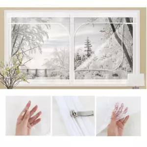 환기되는 지퍼형 창문용 투명 방풍비닐 난방비절약 틈새막이 추천 간편설치