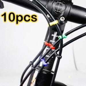10피스 회전식 자전거 케이블 클립 시프트 기어 버클 가이드 라인 MTB 브레이크 링 걸쇠