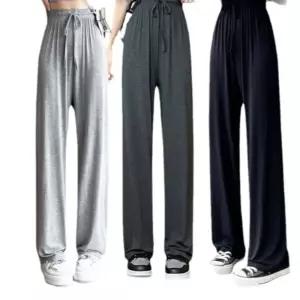 오뜨모드 여자와이드팬츠 트레이닝 여성레그밴딩팬츠 와트레이닝 여성와 밴와 와팬츠 빅사이즈와