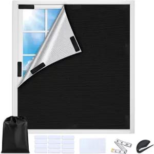 100 암막 창문 커버 침실용 휴대용 커튼 드릴 창 블라인드 없음 블랙아웃 차양 천 시트 여행 미디어 룸