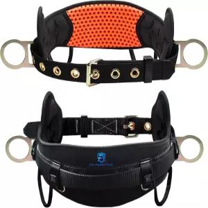 FHFallArrest 안전 하네스 클라이밍 벨트 - 통풍 및 습기 흡수 허리 패드와 2개의 측면 D-링이 있는 텅