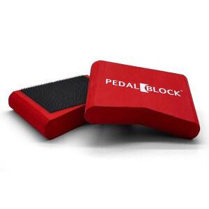 KickBlock PedalBlock u2013 하이햇 스탠드, 더블 킥, 키보드 및 전자 베이스 드럼 페달용 페달 앵커 - 충격 흡수 그립으로 미끄럼 방지 브릭 레드 (2개 세트)