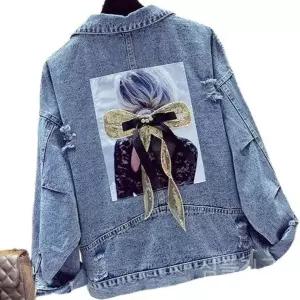 여성빈티지데님청자켓 루즈핏 청재킷 캐주얼 여성용 봄 아우터 데미지 봄가을 오버핏 점퍼