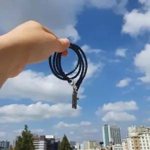 감은 스타일 손목 밴드 팔찌 가죽팔찌 십자가팔찌 트랜디팔찌 교회팔찌 카톨릭팔찌