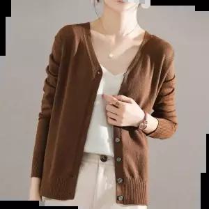 여성니트가디건스웨터 여자 가을 오피스 룩 정장 가디건 코디 브이넥 니트