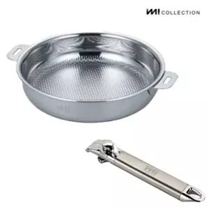 IMI 통3중 국산 IH 스텐 프라이팬 20cm + 편수핸들 인덕션 가스 스텐팬 전골팬 주방정리 수납 캠핑