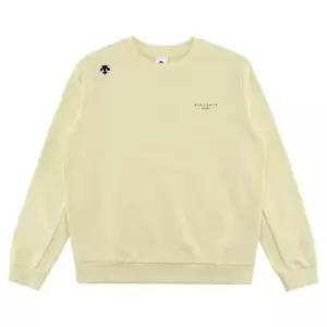 데상트 클라우드 스 컴포트핏 스몰 워딩 맨투맨 SP323UHT82YEL