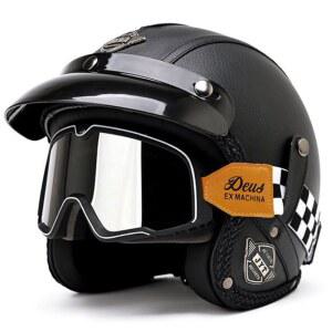 샤크팡 반모헬멧 헬멧 고글 할리 바이크