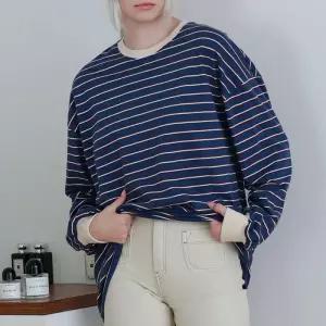 빅사이즈 602 세인트컬러줄지티셔츠 DSEX155