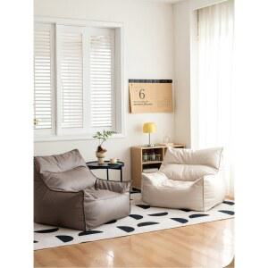 샤크팡 대형빈백 좌식의자 그레이카드 반달 리클라이너 쿠션 대형 침실 가죽