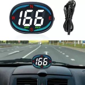 자동차 디지털 속도계 헤드업 디스플레이 GPS 컴퍼스가 장착된 HUD 과속 경보가 플러그 앤 플레이 대부분의