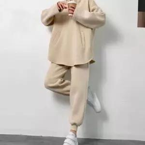 여성여름트레이닝세트 데일리 후드 스티치 여자헬스운동복 반집업 기모 세트