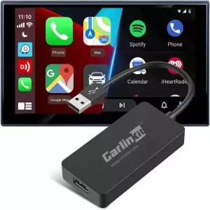 Carlinkit CCPA 무선 카플레이 및 안드로이드 오토 어댑터 헤드 유닛 4.4.2+ 5.8GHz 동글 APK 앱 내장 연결