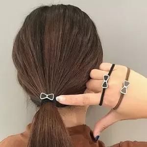 리본 여자 예쁜머리끈 똥머리끈 리본헤어끈 귀여-WFIZUHX