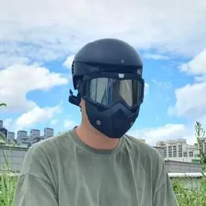 [셀러허브]바이크고글 아웃도어 분리형 방풍 고글 마스크 미러실버 방풍고글 (S17677085)