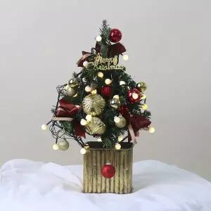 [비솜] 엔젤 45cm 트리 풀세트 앤틱 크리스탈 앵두 50P 완제품 크리스마스