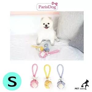 고품질 패리스독 볼 핸들 로프 토이 (S) (랜덤1개) 애견훈련 애견 애견용품 애완용품 WFIYTB1