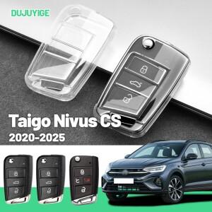 폭스바겐 호환 타이고 니부스 CS -2026 키 폽 커버 보호 쉘 자동차 액세서리  2025용 투명 TPU 케이스