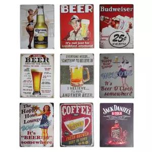 빈티지 벽장식 주석판 (Coffee-Beer)소품 주석품 장식품 홈장식 카페 주석 포스터 인테리어