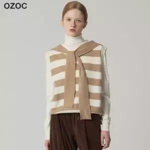 오조크 스트라이프 숄 베스트