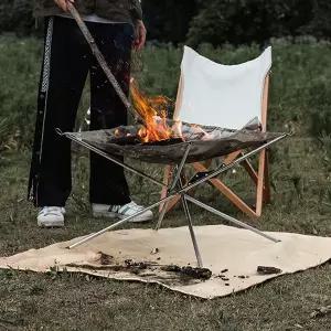 [프리폼]방화매트 캠핑 야외 난로 시트 화로대 버너 깔개 방화포 방염 매트