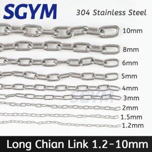 호환 304 스테인레스 스틸 체인 걸이식 스윙 리프팅 산업 용접 바인딩 라인 직경 1 2MM 3MM 4MM 5MM 6MM 8MM