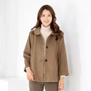 엄마옷 울모직 카라 무지 반코트 511FGH129 마담/중년여성/빅사이즈/50대/60대