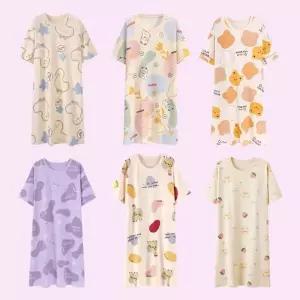 [라일리여성언더웨어] Rly 반팔 원피스 잠옷 홈웨어 귀여운 빅사이즈