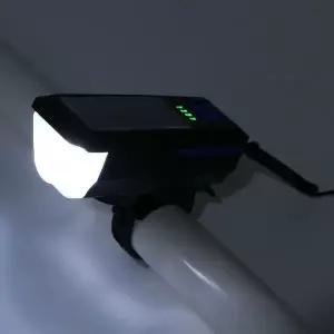 2way 자전거벨 전조등 태양광충전 블루 자전거라이트