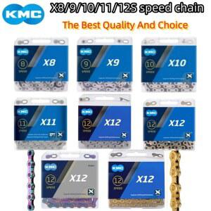 KMC 자전거 12단 X12 126L 9단 로드 X10 10단 X9 11단 11 X8 크랭크셋 호환 X11 10 MTB 체인 8단 118L