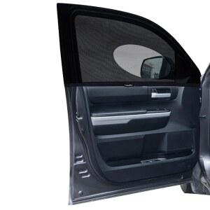 토요타 툰드라와 호환되는 에코노어 자동차 전면 유리창 햇빛 가리개 | 2팩 통기성 슈퍼 스트레치 메시 열 차단 자외선 창문 스크린 커버 모기장 커튼