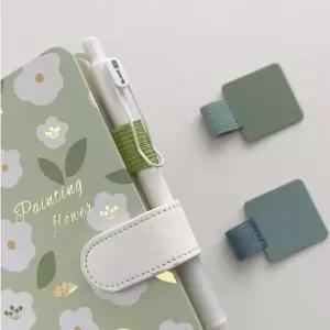 bns 부착식 고급 가죽 펜홀더 펜 케이스 클립 2P 볼펜꽂이 볼펜홀더 연필홀더