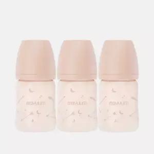 [모윰]실리콘 코팅 노꼭지 유리 젖병 150ml 트리플팩 - 트윙클 에디션