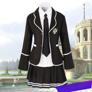 영국풍 학생복 세트 중학생 학원풍 여성용 블랙 110CM 교복 JK 합창복