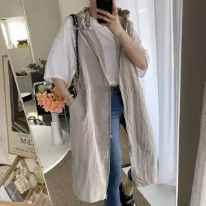 아이우먼 후드집업스트링롱조끼 RAX151M602 빅사이즈