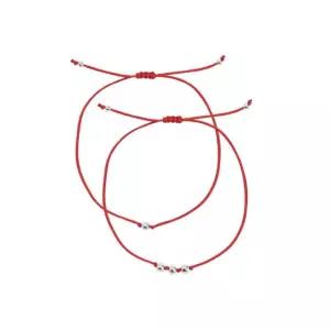 실버 너브 볼 발찌 3Ball SW1E224F Red Black