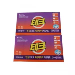 테크 간편시트 로맨틱 플라워 실내건조 시트세제 일반드럼 겸용 2개