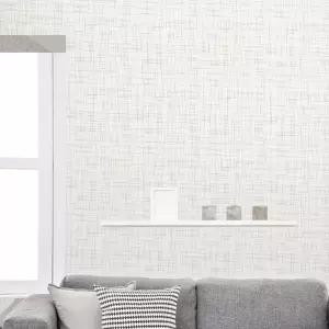 단열벽지 100X20m 체크화이트 인테리어 거실 방수벽지