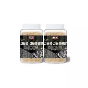 건강스토리 볶은 검은콩 검은깨 가루 선식 300g X2